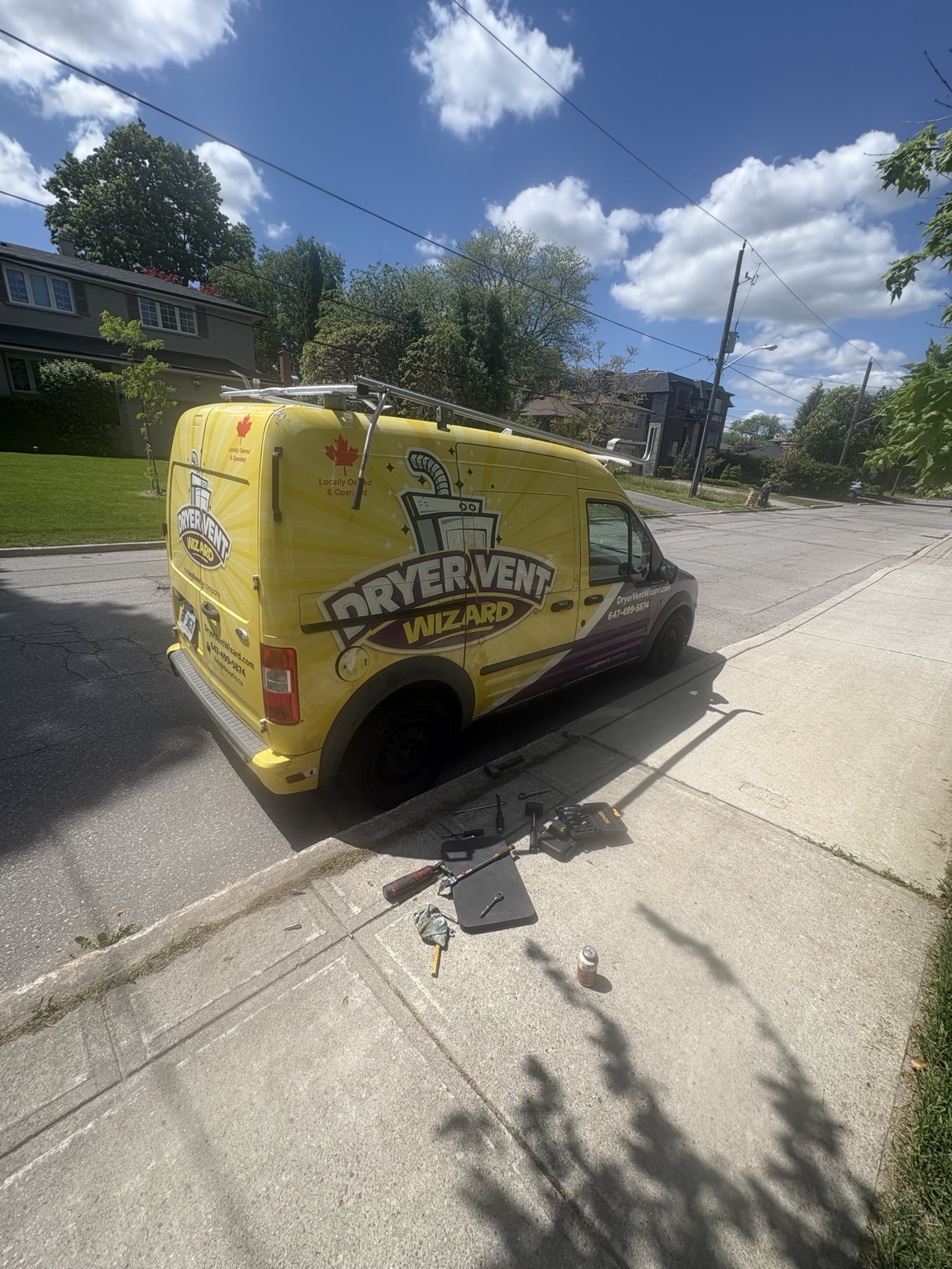 Mobile repair service on commercial van